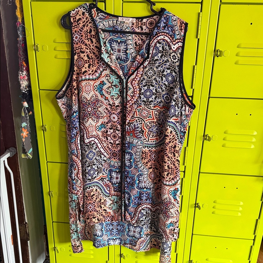 Spense Multicolor Paisley tunic blouse